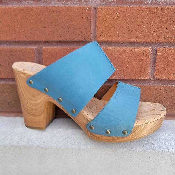 KorkEase Shoes New Korkease Darra Platforms In Turqouise Guinea